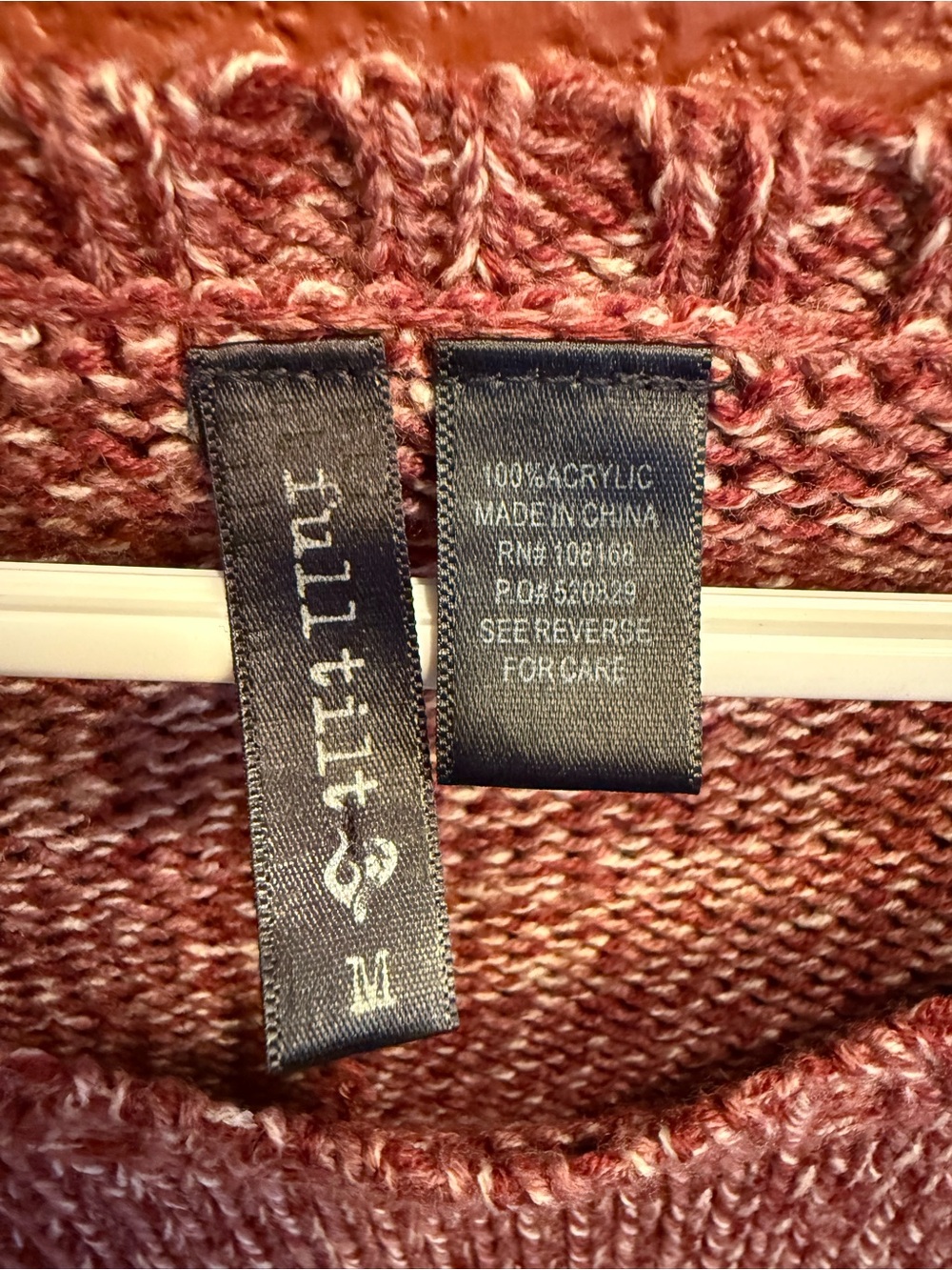 Cozy Marled Rust Sweater - Women's Long Sleeve Pullover - Picture 3 of 3